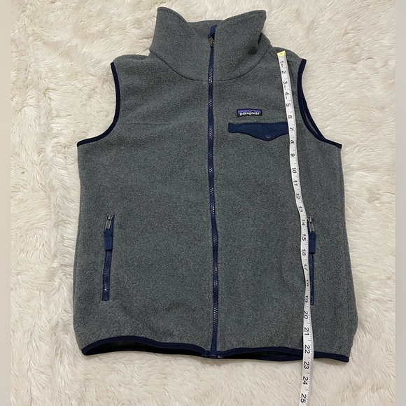 Patagonia Snap-T Synchilla Fleece Vest, Gray/Navy Blue, Women’s Medium - Picture 5 of 9